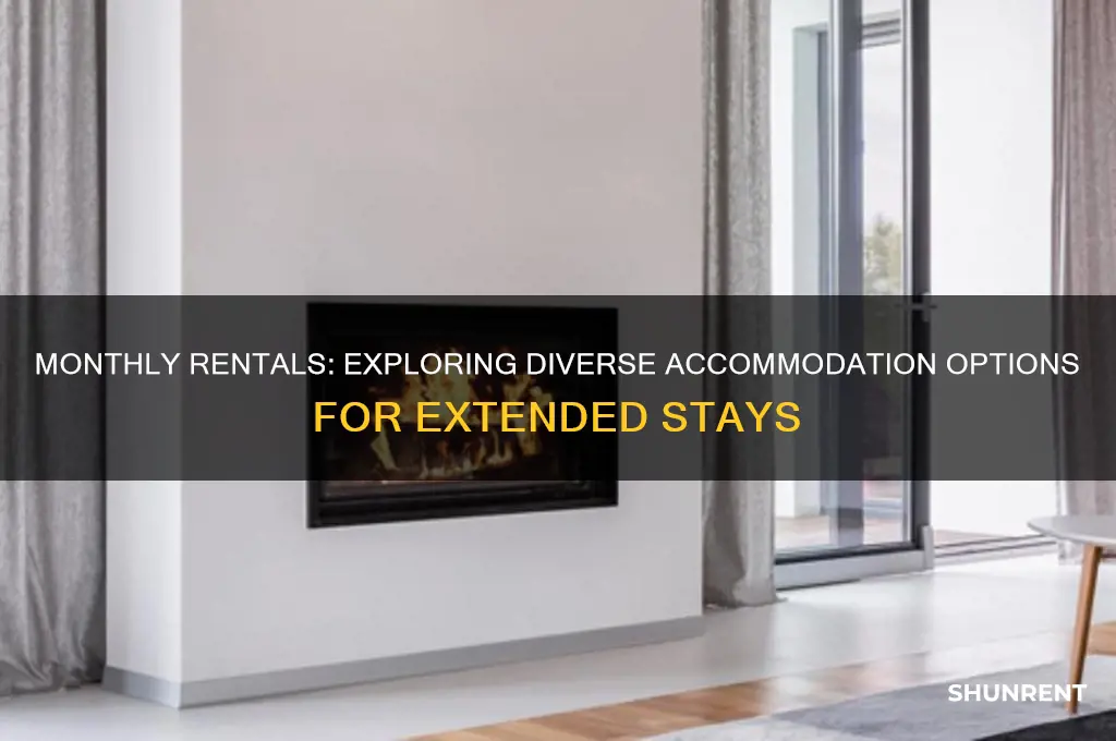 what type of places are rented by month