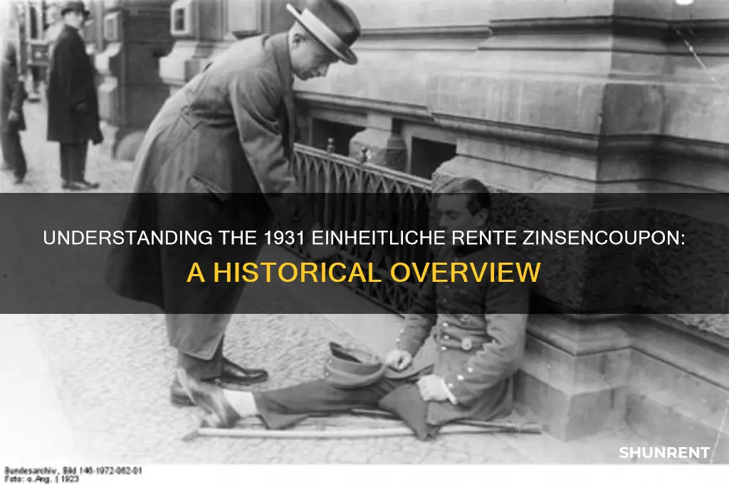 what was an einheitliche rente zinsencoupon in 1931 1931