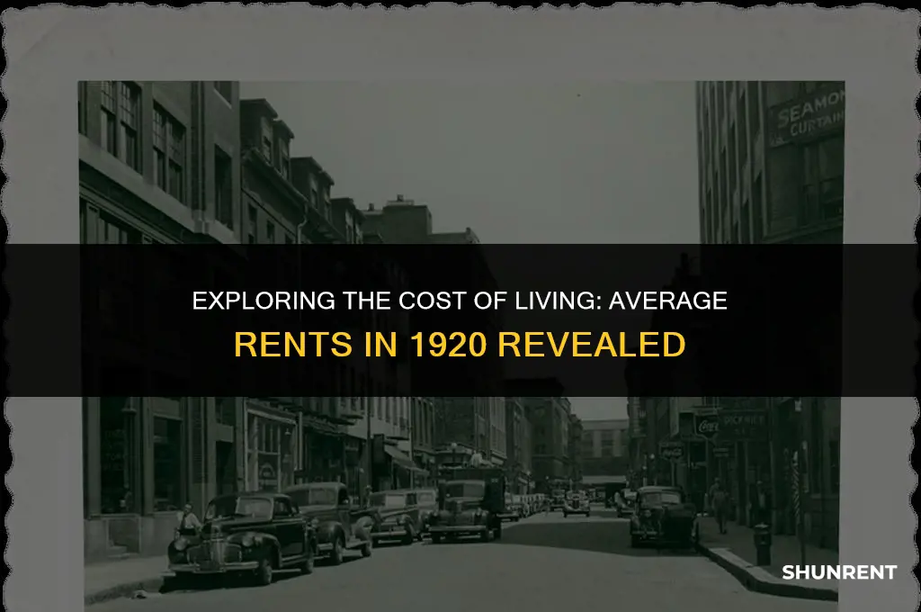 what was the average rent in 1920