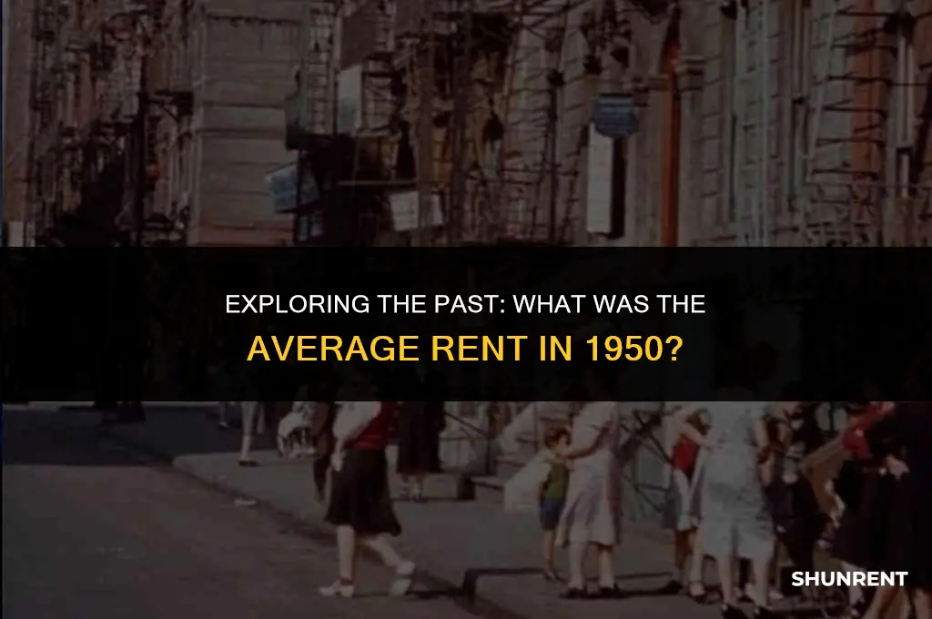 what was the average rent in 1950
