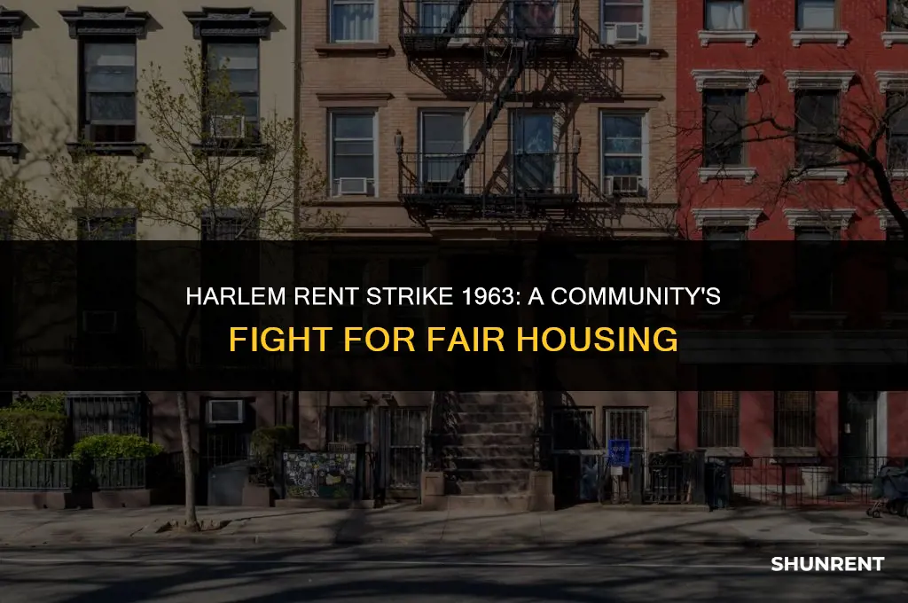 what was the harlem rent strike 1963