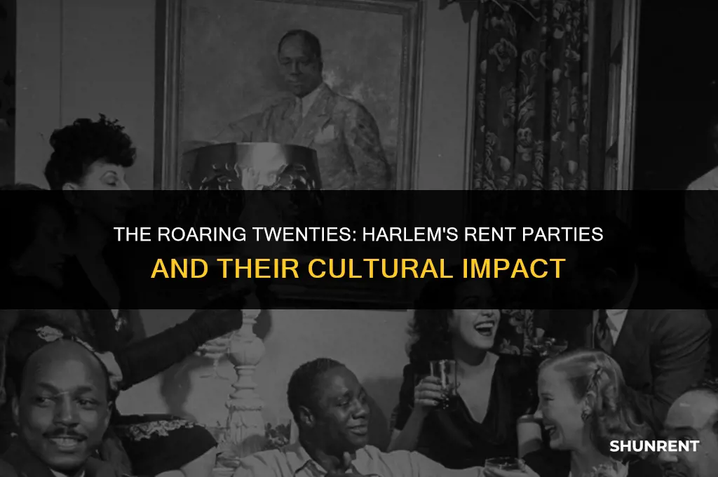 what were rent parties in 1920s harlem