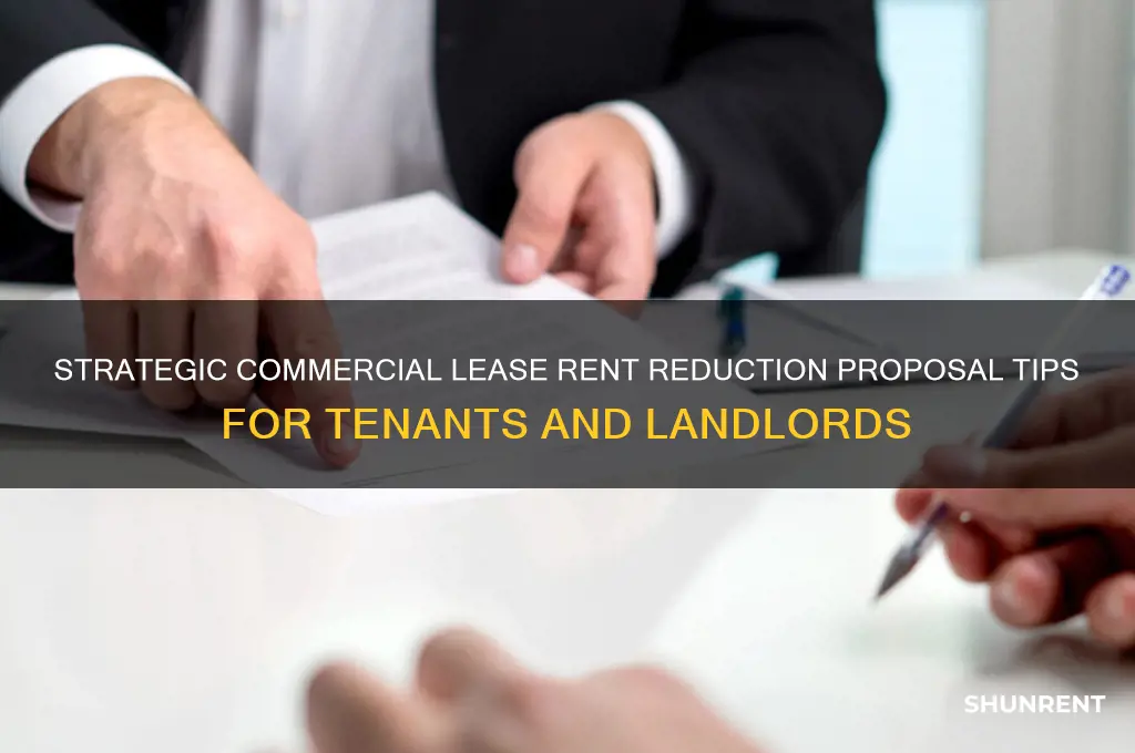 what would be some recommended commercial lease rent reduction proposal
