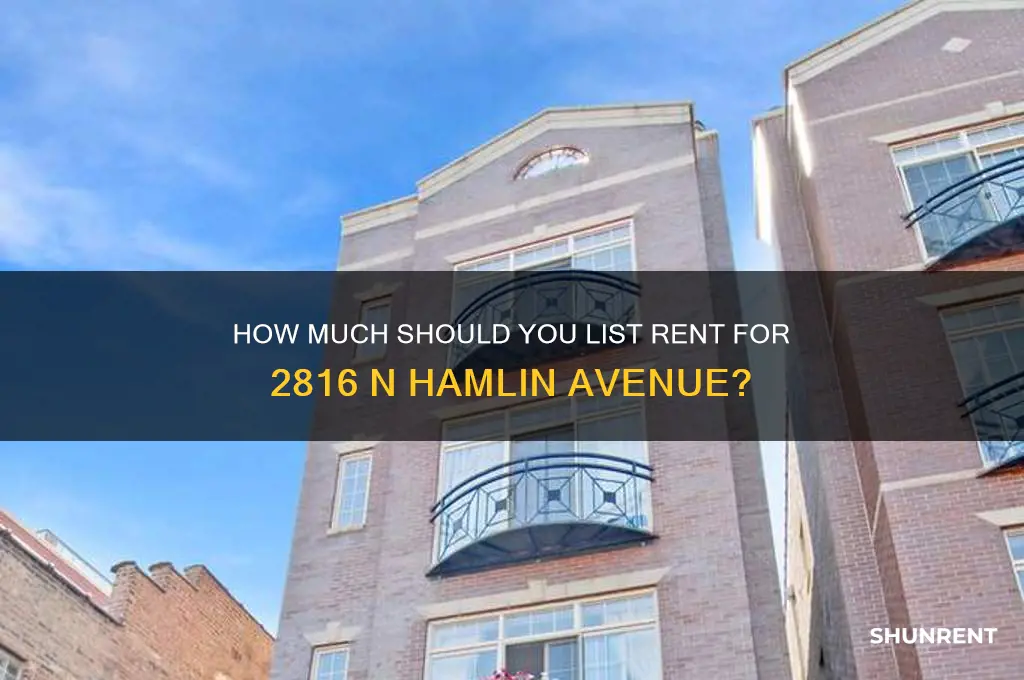 what would you list rent for 2816 n hamlin