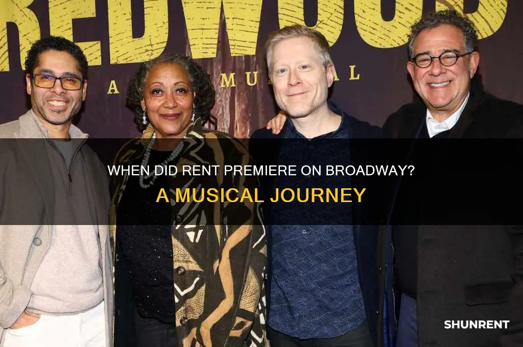 what year did rent come out on broadway