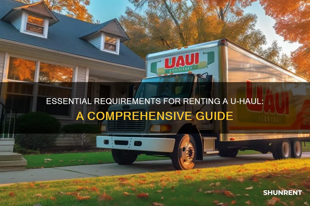 what you need to rent a u haul