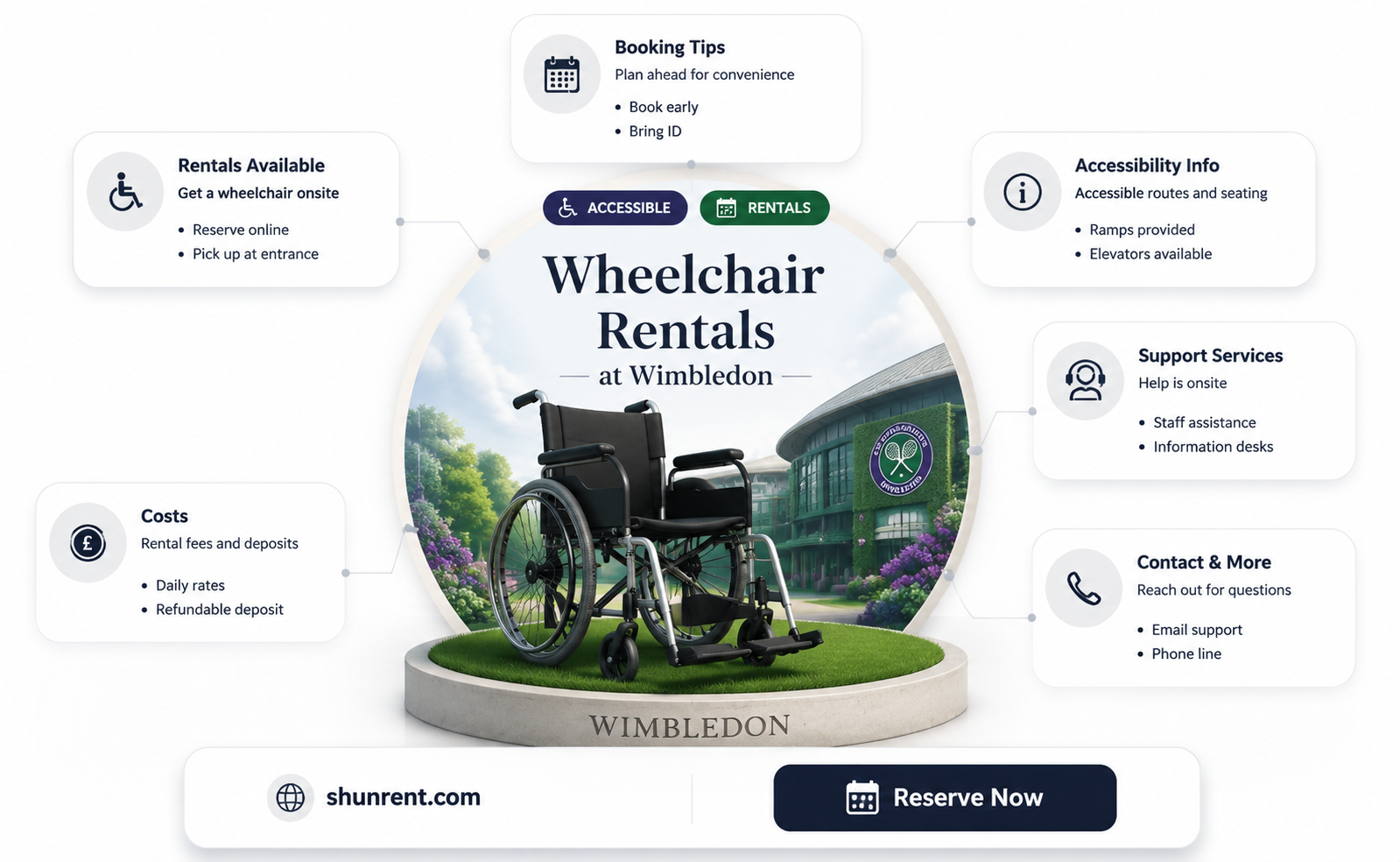 are there wheelchairs to rent ose at wimbledon