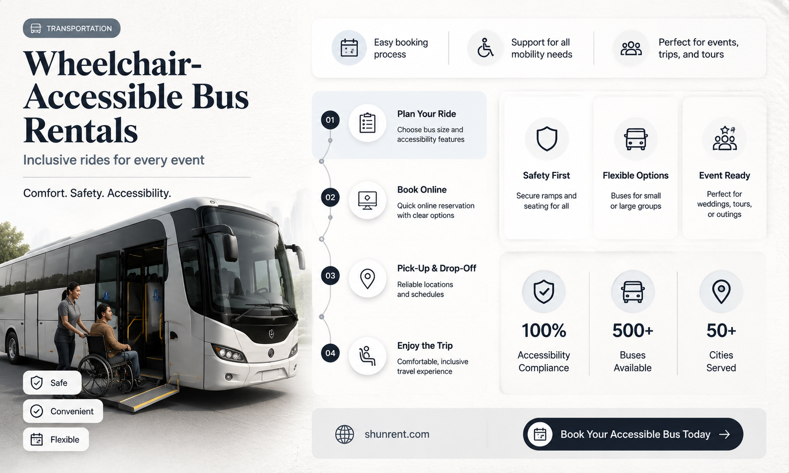 are there wheelchair-accessible buses for rent