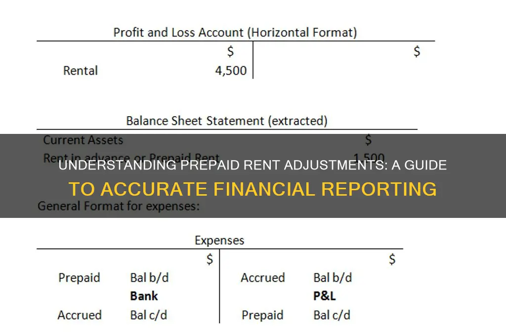 when an adjustment is made for prepaid rent