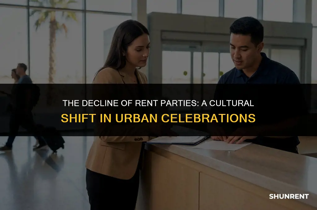 when and why did rent parties end