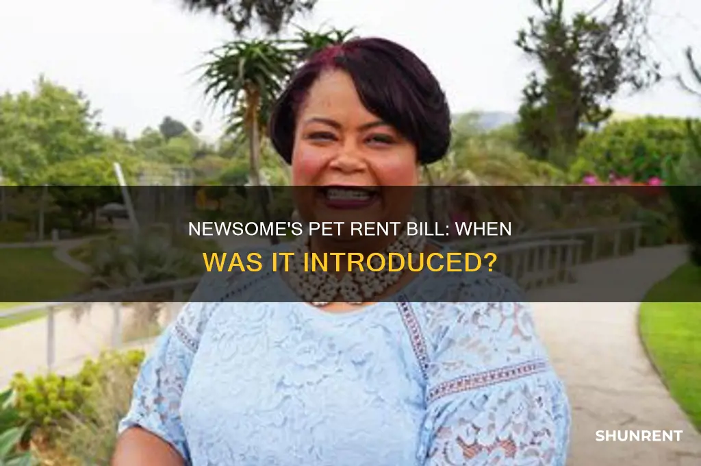 when did newsome put in the bill about pet rent