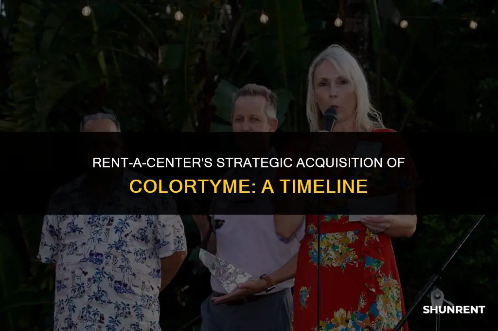 when did rent a center acquire colortyme