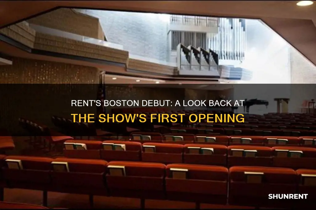 when did the show rent first open in boston