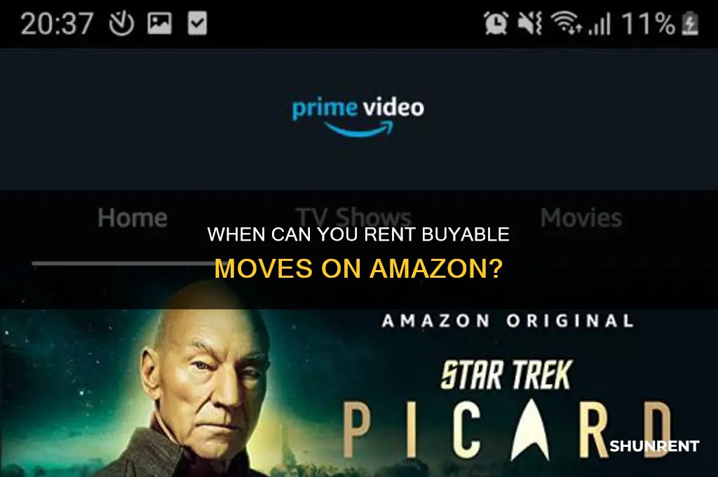when do buyable moves become avialble to rent on amazon