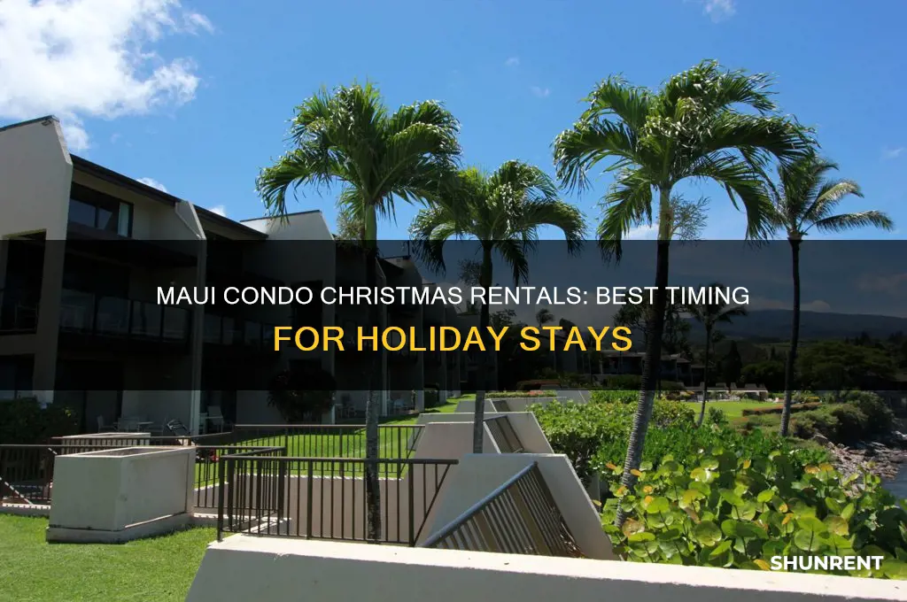 when do condos rent out in maui for christmas
