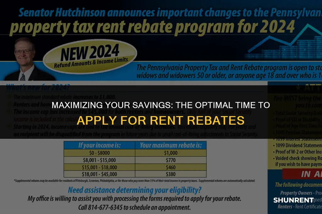 when do you apply for rent rebate