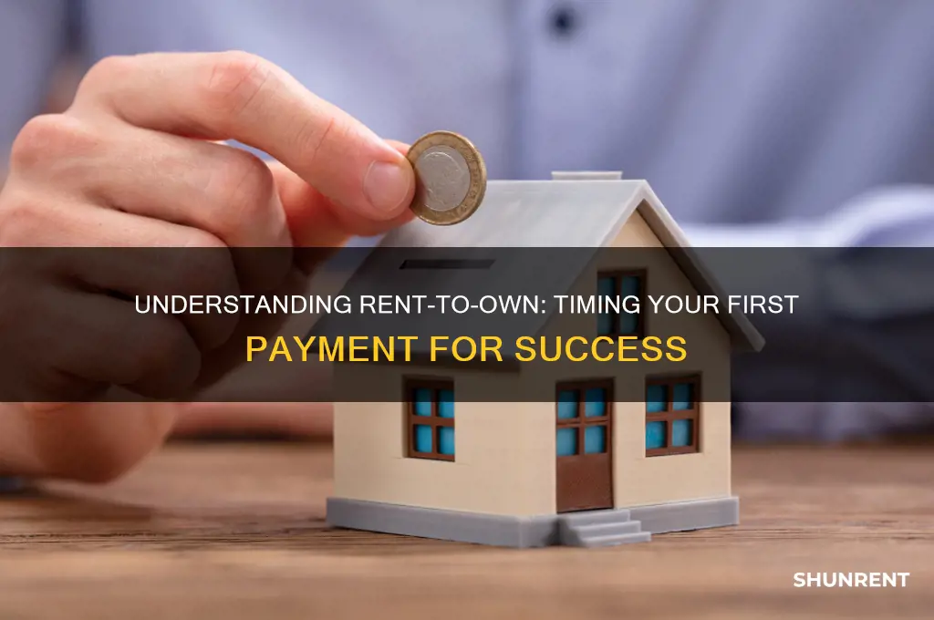 when do you make your first rent to own payment