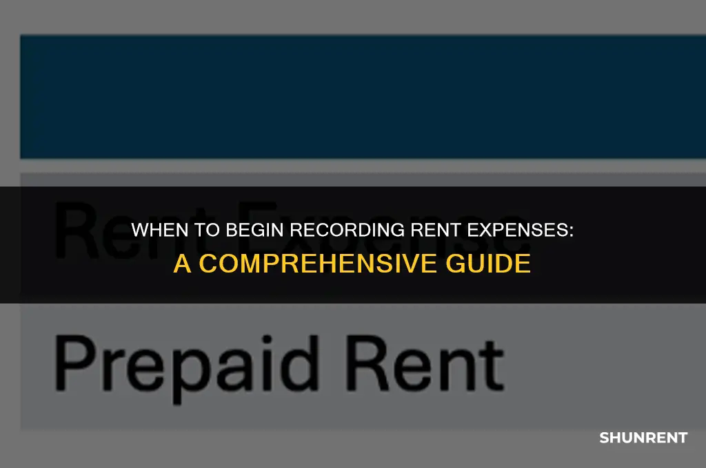 when do you start recording rent expense