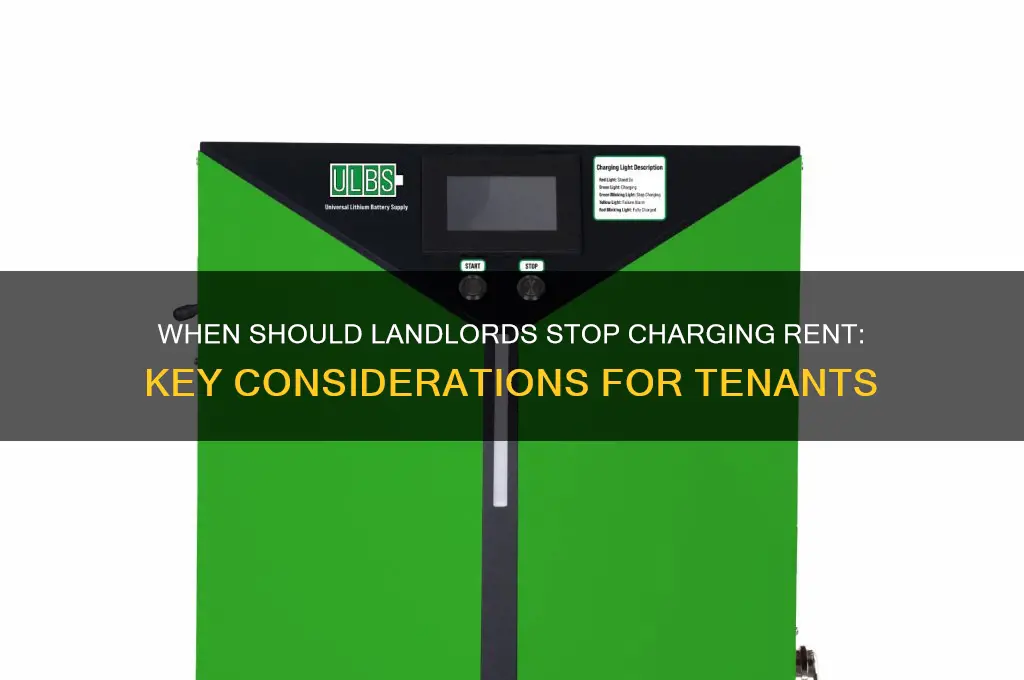 when do you stop charging a tenant rent