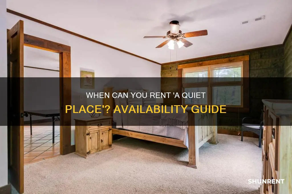 when does a quiet place available to rent