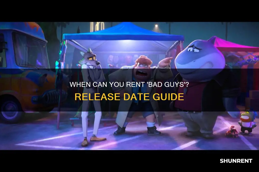 when does bad guys come out to rent