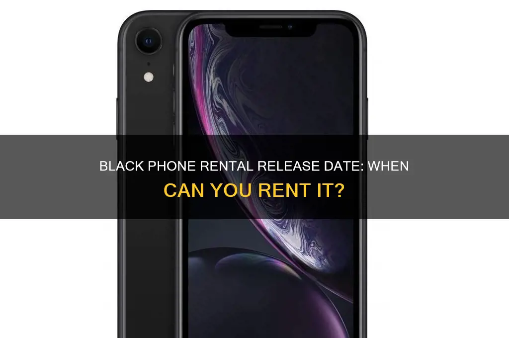 when does black phone come out to rent