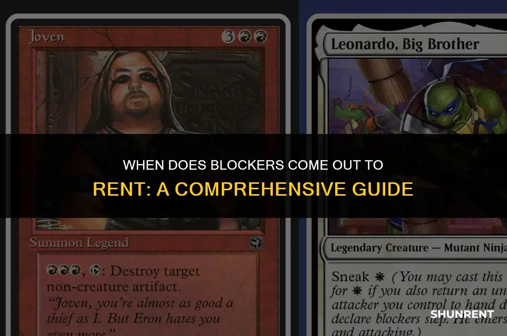 when does blockers come out to rent