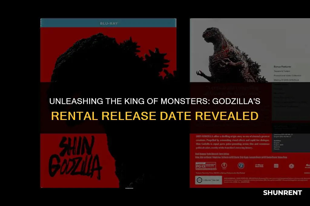 when does godzilla come out for rent