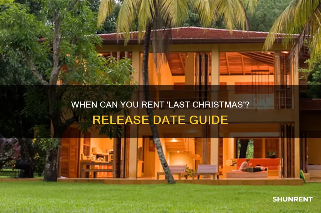 when does last christmas come out to rent