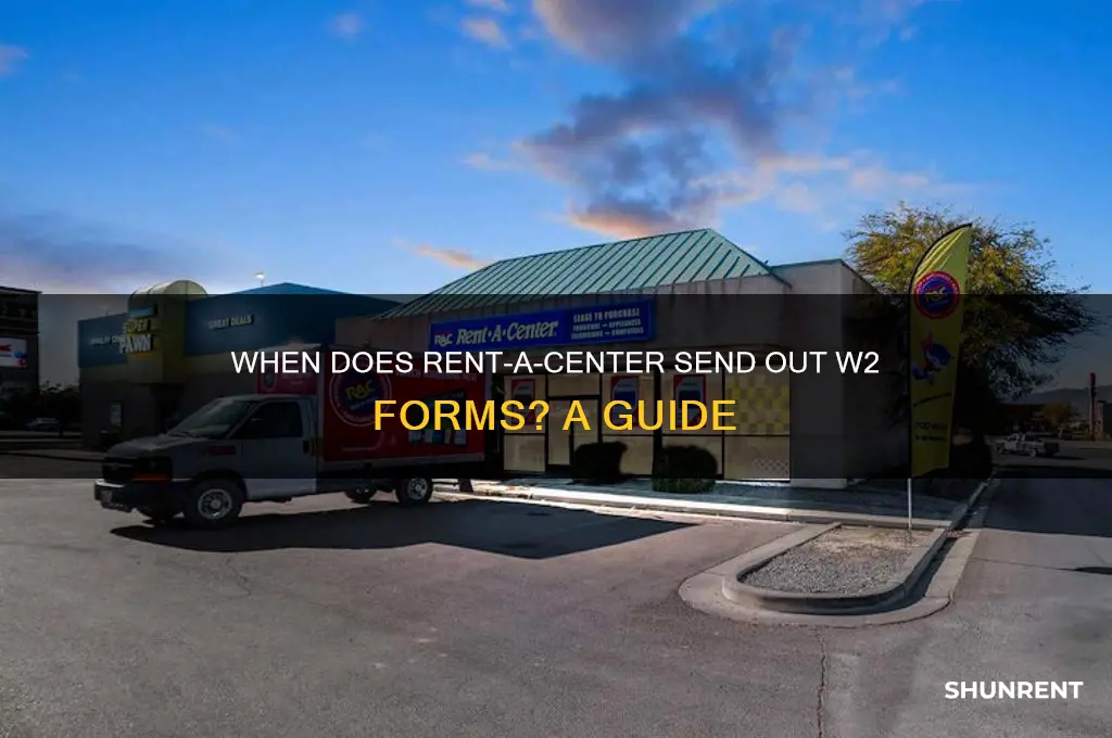 when does rent a center send out w2