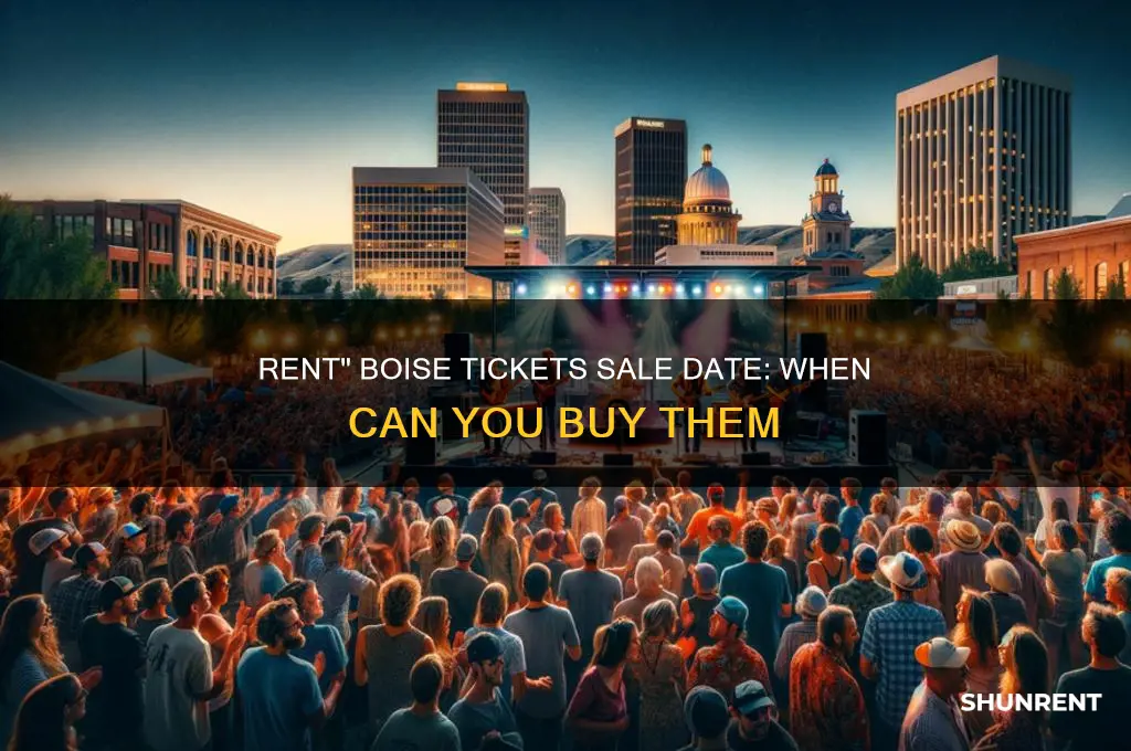 when does rent tickets go on sale in boise