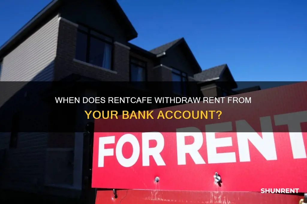 when does rentcafe withdrawal rent from bank account