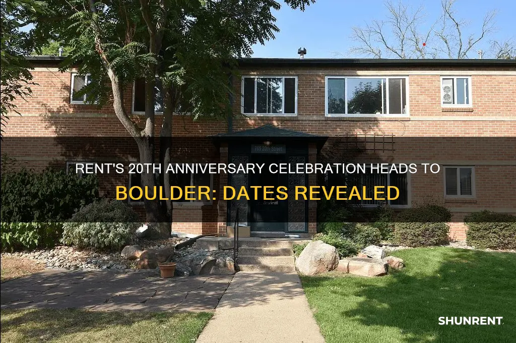 when does the 20th anniversary of rent come to boulder