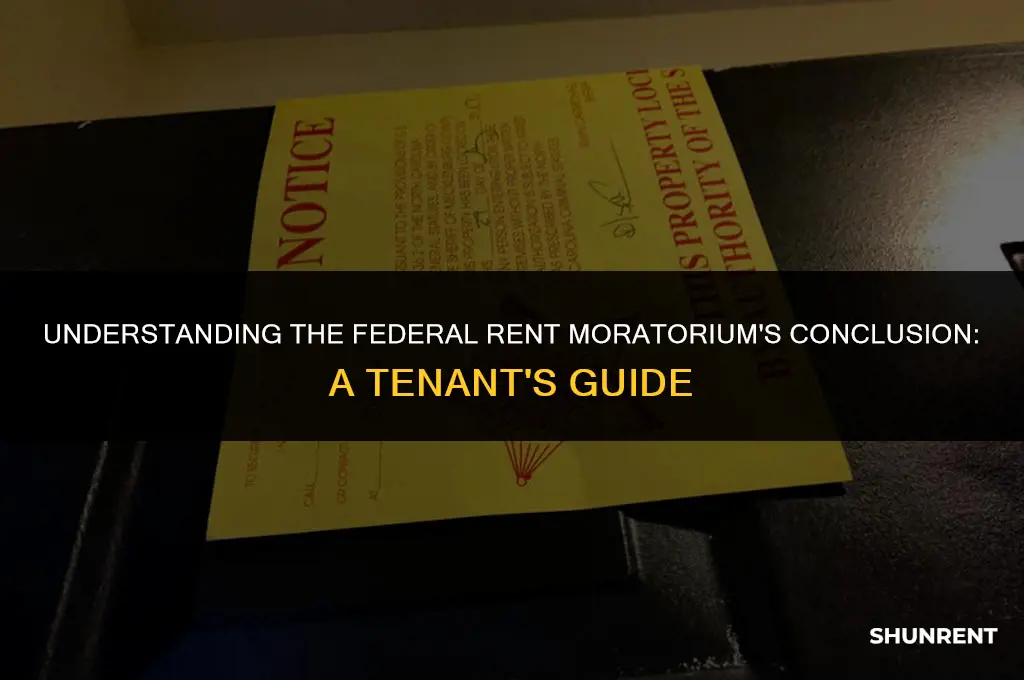 when does the federal rent moratorium end