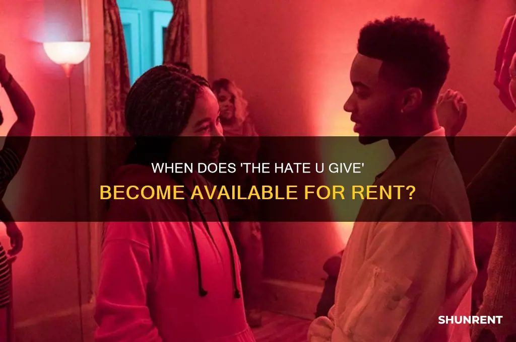 when does the hate you give come out for rent