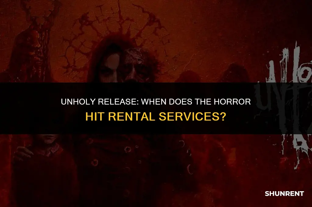 when does unholy come out to rent
