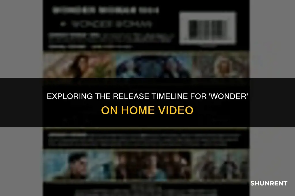 when does wonder come out to rent