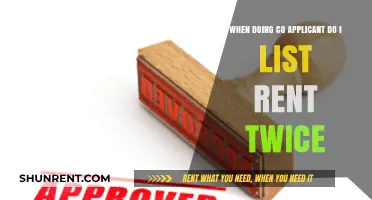 Co-Applicant Rent Listing: Should You Include Rent Twice?