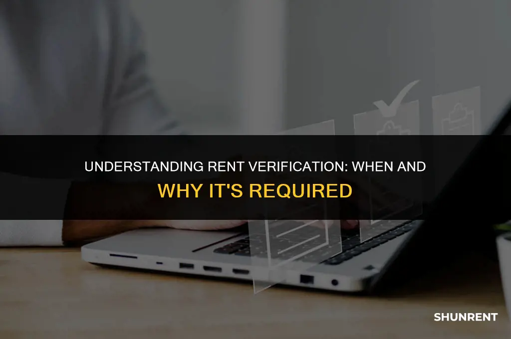 when is a verification of rent required