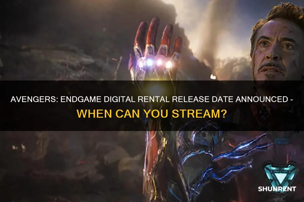 when is avengers end game available for renting digital