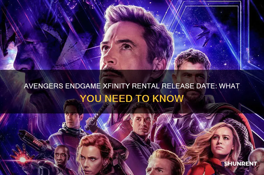 when is avengers endgame available to rent on xfinity