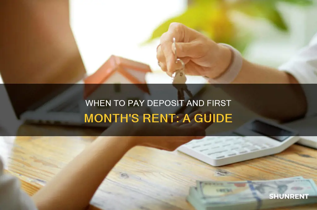 when is deposit and first month rent due