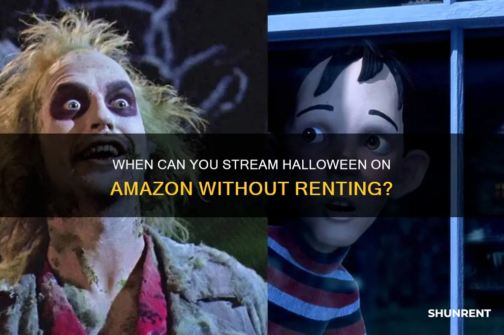 when is halloween available on amazon without renting it
