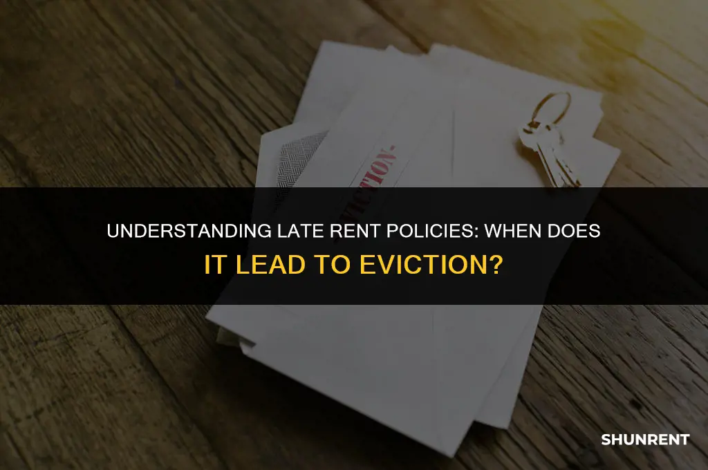when is late rent cause for eviction