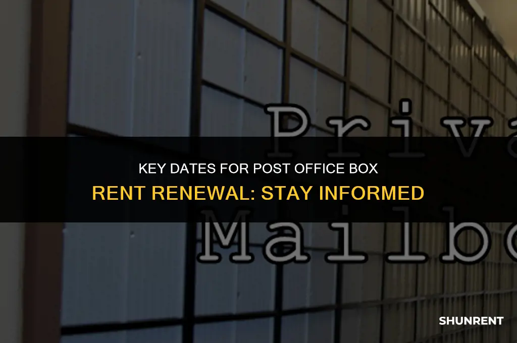when is post office box rent due
