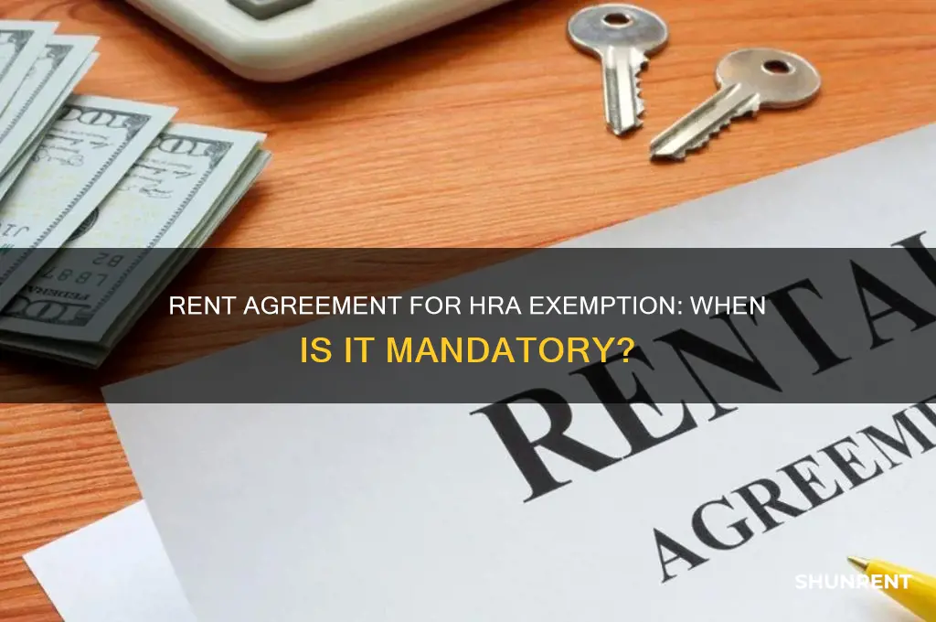 when is rent agreement required for hra exemption