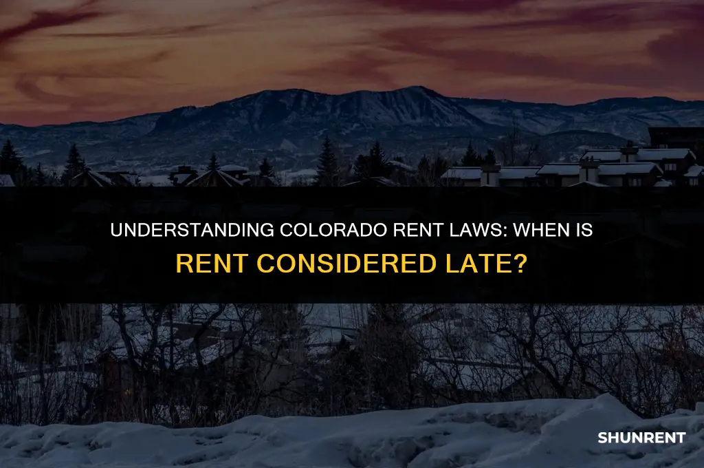 when is rent considered late in colorado