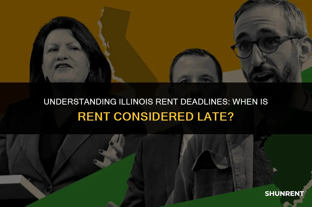 when is rent considered late in illinois