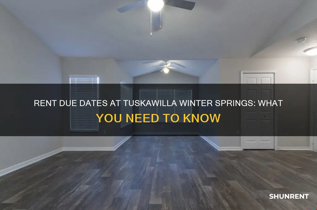 when is rent due at tuskawilla at winter springs