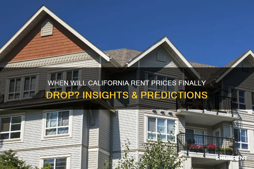 when is rent going to go down in california